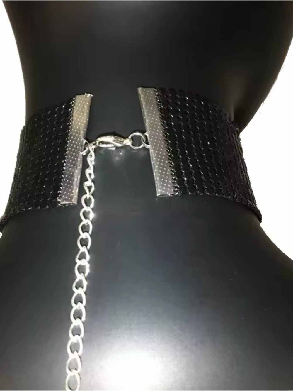 Black  Mesh Choker Necklace Necklaces - Picture 3 of 3
